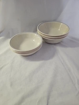 8 Pieces Corelle First Of Spring Blue Rimmed Bowls 4-5.25" And 4-6.25" - Image 1 of 4