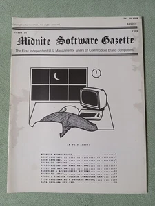 VINTAGE MIDNITE SOFTWARE GAZETTE 35 COMMODORE COMPUTER MAGAZINE 1986 MICROPACE - Bild 1 von 5