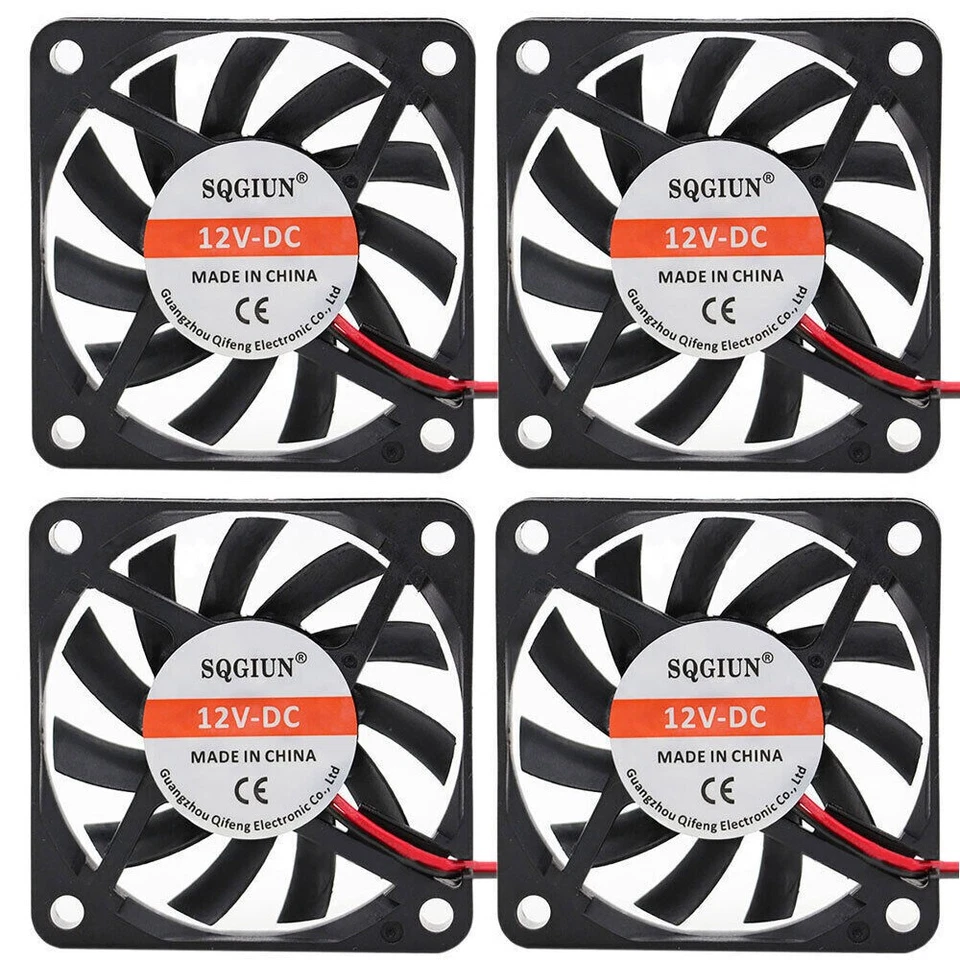 2/4stk Lüfter Gehäuselüfter für PC Computer 60x60x10mm 60mm leise FAN 5V 12V 24V - Bild 1 von 4
