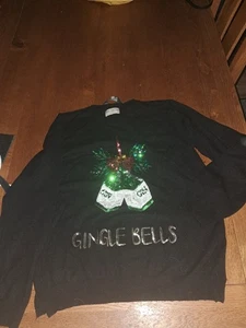 jumper Black, size 14 sparkly Christmas Gingle Bells - Picture 1 of 3