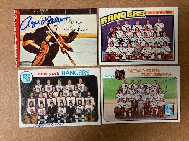Pete Stemkowski Signed 1975 NY Rangers Team Card(Auction for - Image 1 of 1