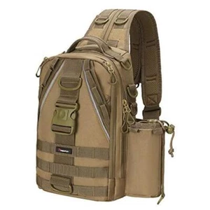  Travel X Fishing Tackle Bag - Water-Resistant Fishing Storage Standard Khaki - Picture 1 of 7