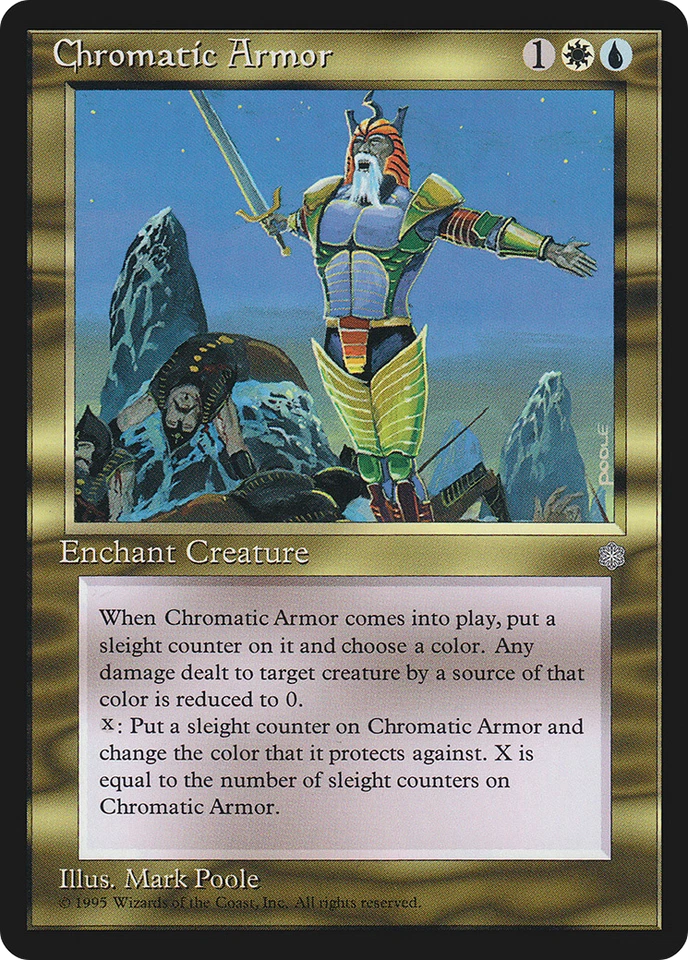 Chromatic Armor X (4) MTG Ice Age Excellent/Near Mint  (RG) 4RCards - Image 1 of 1