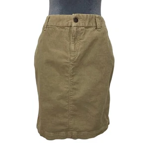 Eddie Bauer Womens 8 Beige Corduroy Skirt with Pockets - Picture 1 of 5