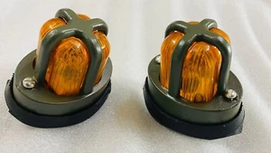 FIT FOR JEEPS WILLY FORD MB GPW CJ2A CJ3B CJ3B PARKING LIGHT PAIR WITH GRILL - Imagen 1 de 4