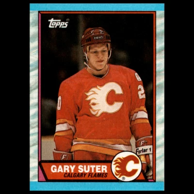 1989 Topps Gary Suter #108 HOF Calgary Flames Centered Mint - Image 1 of 2