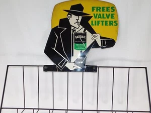 Vintage Rare Bardahl Oil Additive Can Store Display Metal Sign w/ 3ft Rack - Picture 1 of 8