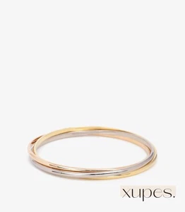 Cartier 18ct White, Yellow and Rose Gold Small Trinity Bangle - Picture 1 of 6