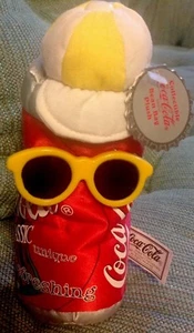 Coke Hip Hop 1998 Classic Coca Cola Plush Can NWT w Glasses & Hat New w/ Tag - Picture 1 of 3