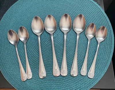 ABBEY SHELL pattern glossy 8 SPOONS by TOWLE SUPREME CUTLERY JAPAN STAINLESS - Image 1 of 4