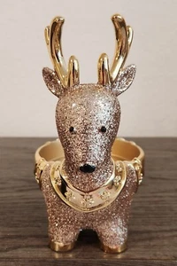 Bath & Body Works - Gold Rentier 3-Docht Kerzenhalter NEU RAR  - Bild 1 von 5