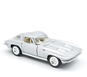 Kinsmart 5" 1963 Chevy Chevrolet Corvette Stingray Diecast Modell Spielzeug 1:36 silber - Bild 1 von 5