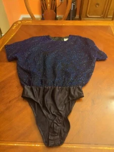 BlackTie Oleg Cassini blue beaded top Size M - Picture 1 of 16