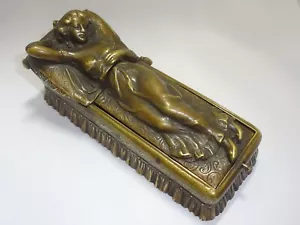 Antica signora FRANZ BERGMAN meccanica bronzo reclinabile firmata Nam Greb - LEGGI! - Foto 1 di 16