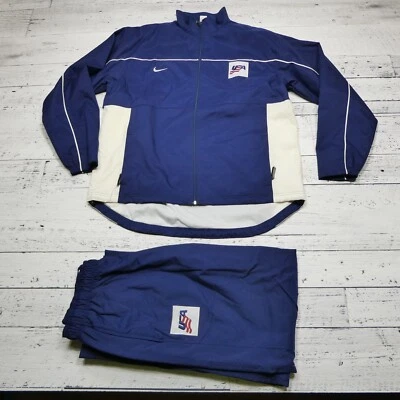 VINTAGE Nike Hockey Team USA Warm Up Suit Jacket and Pants IIHF Olympics Size XL - Image 1 of 4