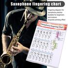 Saxophone Fingering Chart Durable Coated Paper Music Chord CS For Teachers G3I5