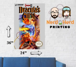 Poster da parete Castlevania 3 Dracula's Curse NES Box Art più dimensioni 11x17-24x36 - Foto 1 di 3