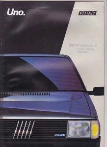 1988 FIAT UNO Italian 32p Brochure in English 45 60 SELECTO SX D/DS TURBO i.e - Picture 1 of 9