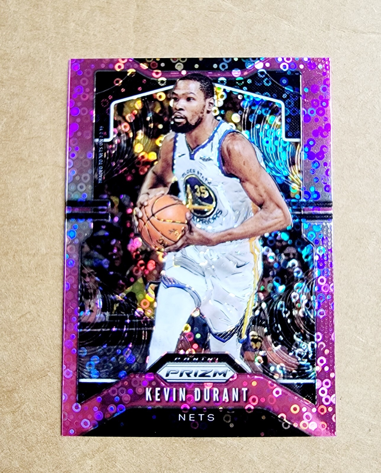2019/20 PANINI PRIZM KEVIN DURANT PINK DISCO PRIZM BASE RARE SP #/50 !