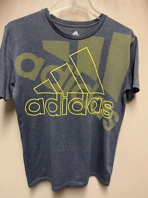 Рубашка Adidas Aeroready для мальчиков L 14-16 серая с желтым логотипом - Изображение 1 из 3