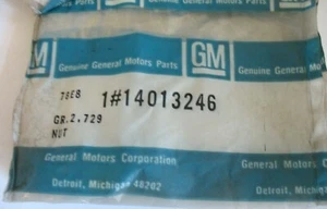 NOS GM#14013246 HEADLIGHT NUT BUICK CADILLAS 1982 83 84 -2009 GR.2.729 (QTY 9) - Picture 1 of 2
