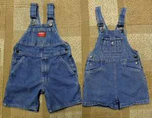 Boys size 5 Denim Overall Shorts Lot 2 pairs OshKosh Arizona - Picture 1 of 2