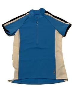 Shebeest Cycling Jersey Blue White Zipper Bicycle Shirt Bike Small - Picture 1 of 4