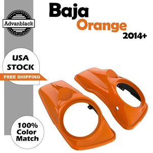 Tapas de altavoz Baja Orange 8 pulgadas para alforjas extendidas Harley 2014+ - Imagen 1 de 7