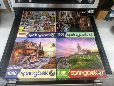 Springbok 1000/Piece Jigsaw Puzzles LOT OF 4 Estate Sale, Hundreds Available - Image 1 of 4