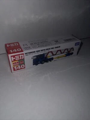 Remolque Takara Tomy Tomica Long #140 Mitsubishi Fuso Super Great Pole vendedor de Estados Unidos Foto 1 de 3
