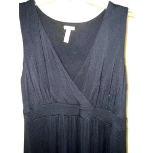 Soma Midi Dress Womens Large Faux Wrap Jersey Knit Lounge Comfort Athleisure - Picture 1 of 5