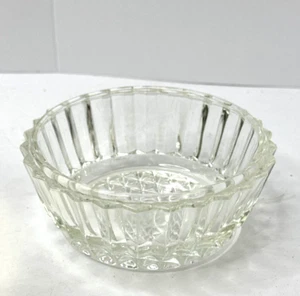 Vintage Cut Glass Diamond Pattern Bottom Candy Trinket Dish 5” x 2” ZZ16 - Picture 1 of 5