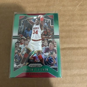2019-20 Panini Prizm GREEN PRIZM Hakeem Olajuwon #4 Houston Rockets - Picture 1 of 2