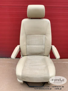 VW T6 T5 Fahrersitz seat driver | UK passenger comfort Leder Leather Beige - Imagen 1 de 1