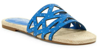 Sandalias planas alpargata de cuero azul cielo Fergie Minx para mujer talla 8,5 Foto 1 de 4