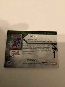 2018 Marvel Masterpieces Legendary ORANGE Lizard   #/99   card 8