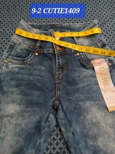 C JEANS STRETCH DENIM BLUE WAIST 28IN, 9-2 CUTIE1409 ,SKINNY, BUTT LIFTING... - Picture 1 of 6