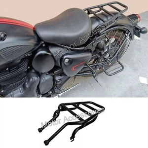 Convient pour porte-bagages arrière Royal Enfield New Classic Reborn 350 noir - Picture 1 of 8