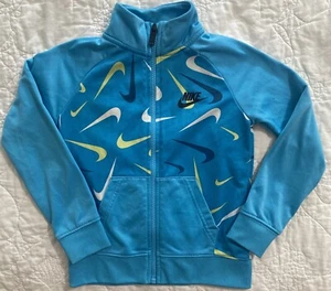 Nike Swoosh Track Full Zip Jacket, Size 4/XS, All over Graphic - Picture 1 of 4