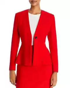 NUEVO BOSS HUGO BOSS Jesaty Blazer Un Botón ESCARLATA TALLA 8/100% AUTÉNTICO - Imagen 1 de 3