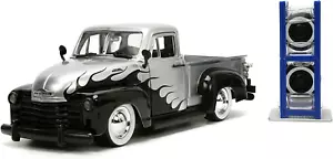 1953 Chevrolet 3100 Pickup Truck Diecast Modell mit zusätzlichen Rädern, silber/schwarz F - Bild 1 von 12