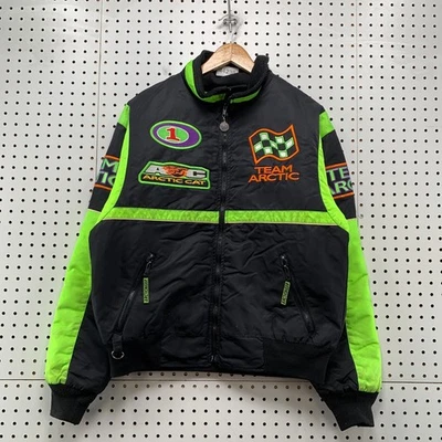 Chaqueta De Colección Arctic Cat 3-1 Para Hombre Mediana Negra Verde Forro Satinado Incluido  Foto 1 de 4