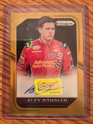 2016 Panini Prizm Gold Alex Bowman  AUTO /10 - Image 1 of 3