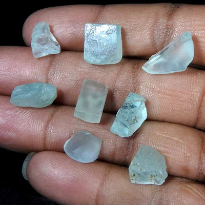 46.05 Ct Natural Sky Blue Topaz Rough Wholesale Lot Loose Gemstone - Image 1 of 3