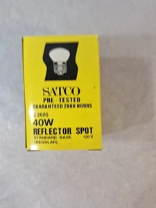  Reflector Spot 40W 120V S3605 Standard Regular Base 2000 Hours Vintage Satco - Picture 1 of 4
