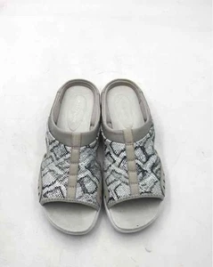Easy Spirit Womens Traciee 2 Gray White Slip-On Slide Sandals Size 9 M - Picture 1 of 8