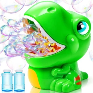 JOYIN Dinosaur Bubble Machine, Machine Gun Blower with Solutions Green - Picture 1 of 7