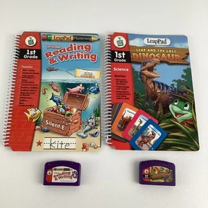 Leap Frog Leap Pad Books Cartridges Lost Dinosaur Reading Writing 1st Grade - Picture 1 of 8