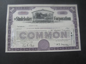 1953 - STUDEBAKER CORPORATION - Stock Certificate - Picture 1 of 1