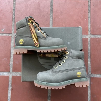 Timberland Premium 6 pulgadas Bota Impermeable “Verde Oscuro” Nubuck (TD) Talla: 5C Foto 1 de 4